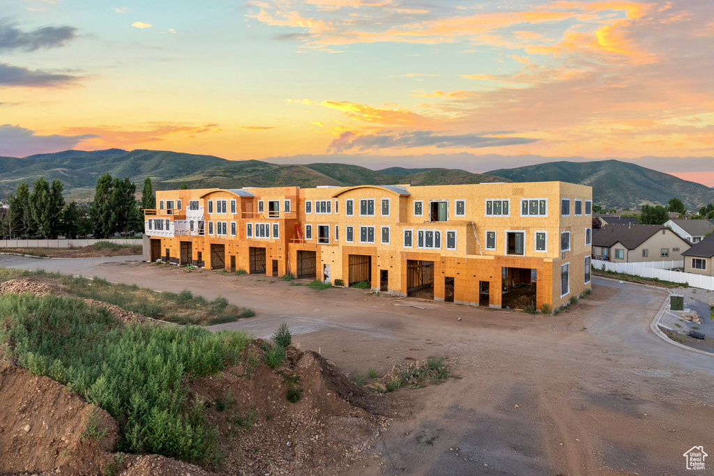 View of front of house featuring a mountain view