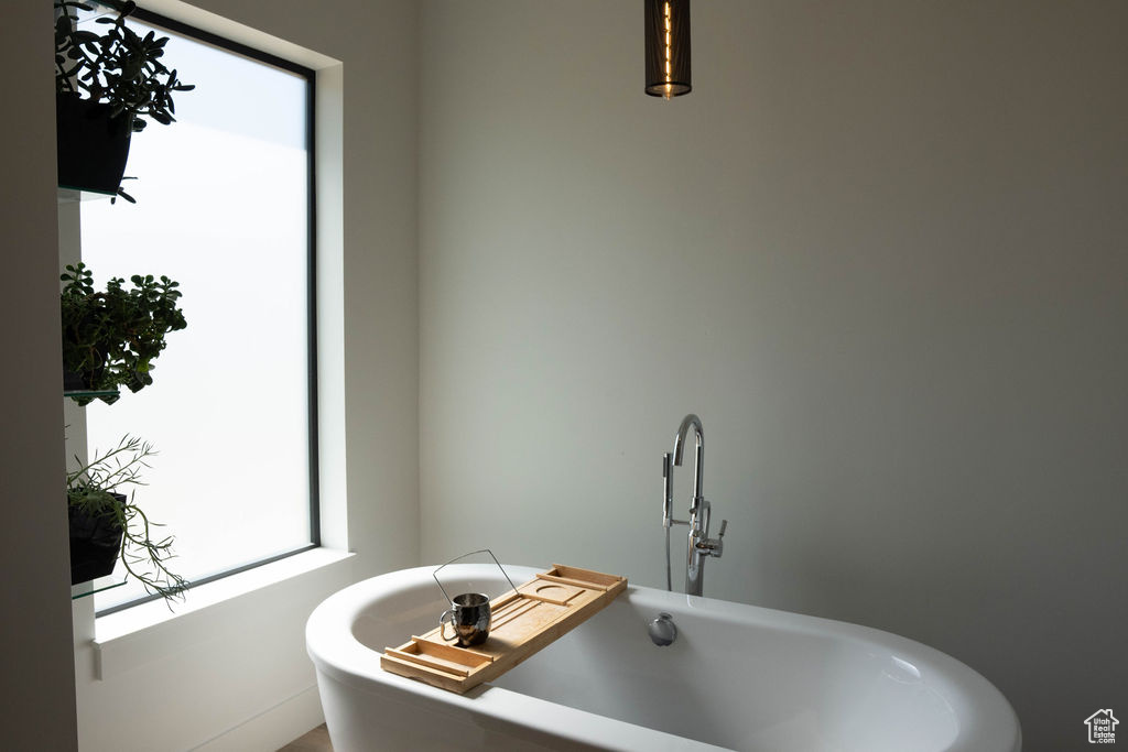 Bathroom with a freestanding tub