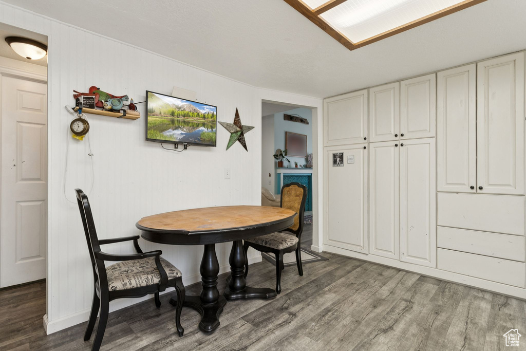 Dining room with wood finished floors