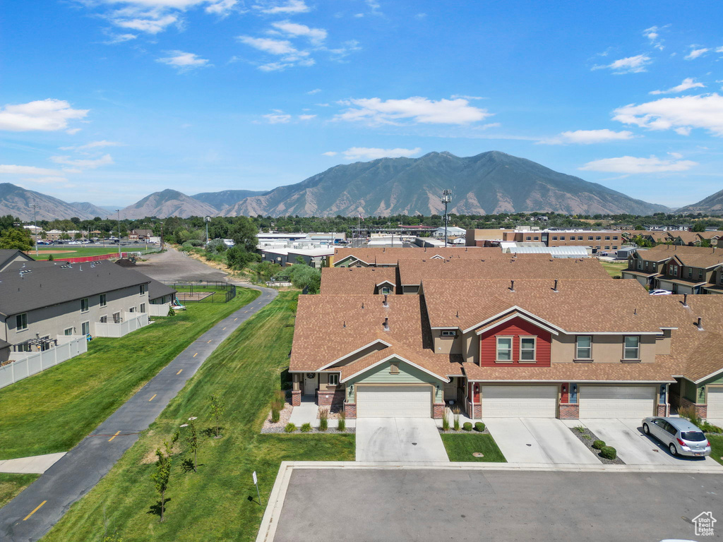 Mountain view featuring nearby suburban area