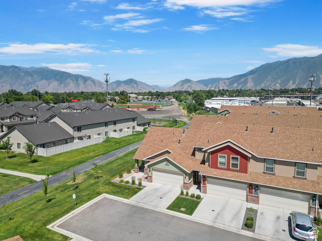 Mountain view featuring nearby suburban area