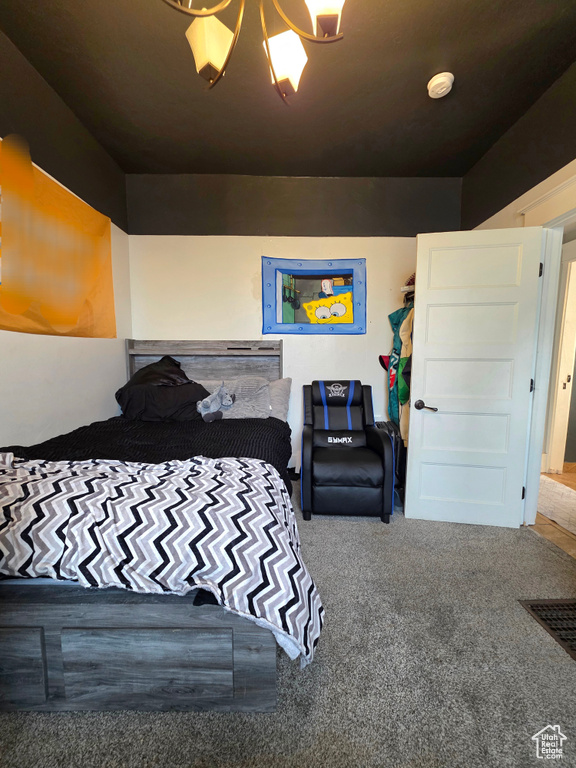 View of carpeted bedroom