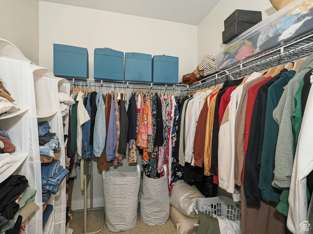 View of spacious closet
