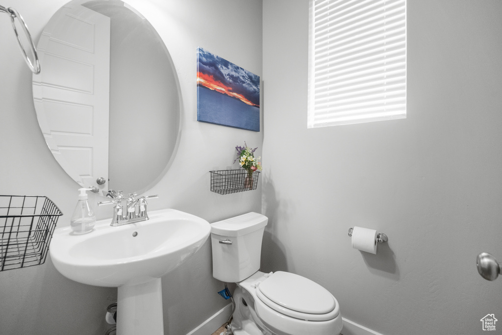 Half bathroom with toilet
