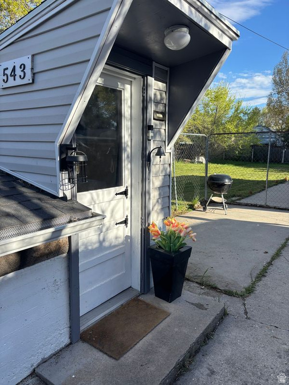 Doorway to property