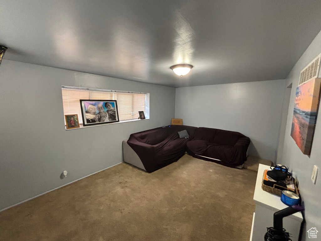 View of carpeted living area