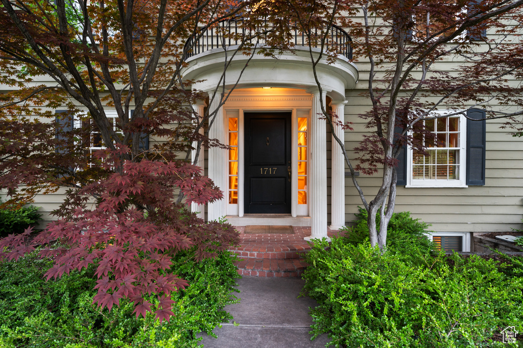 View of exterior entry