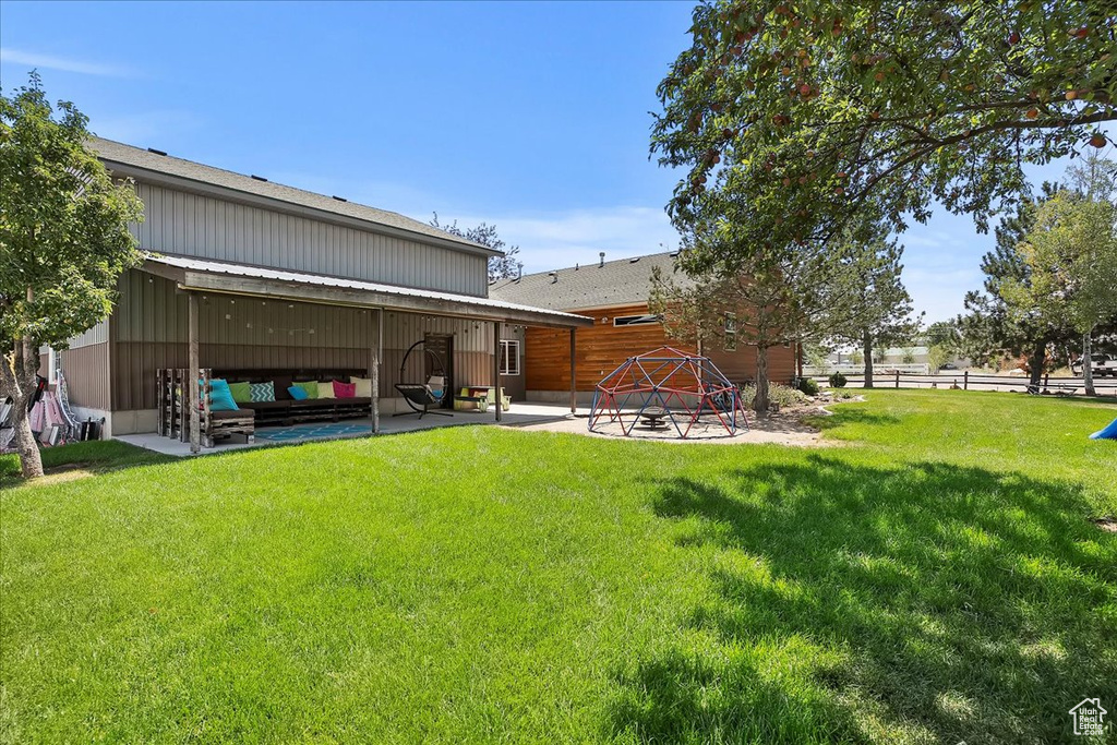 View of yard featuring a patio area