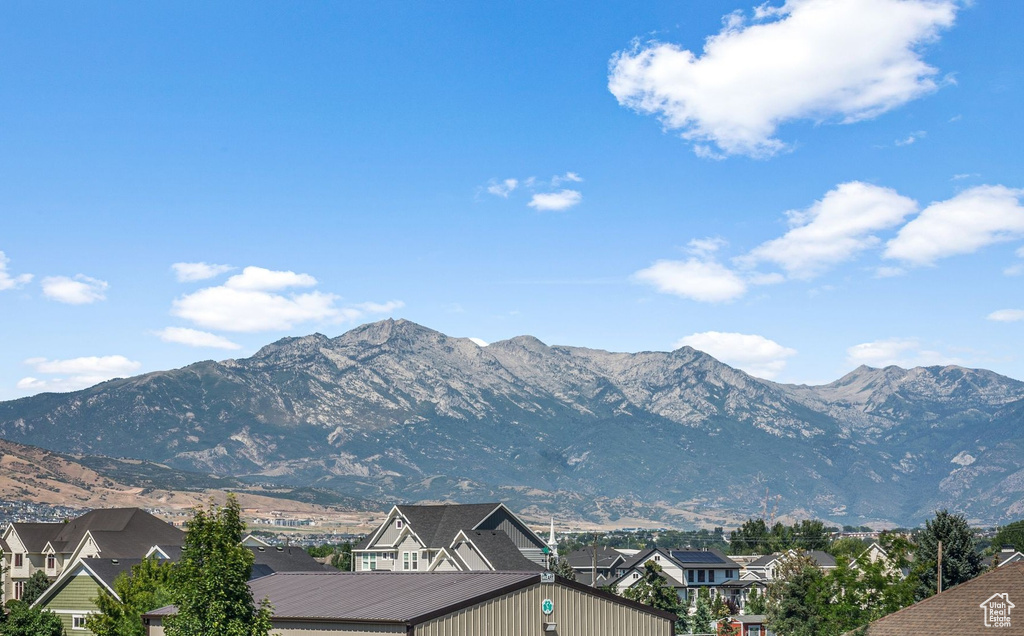 Mountain view featuring nearby suburban area