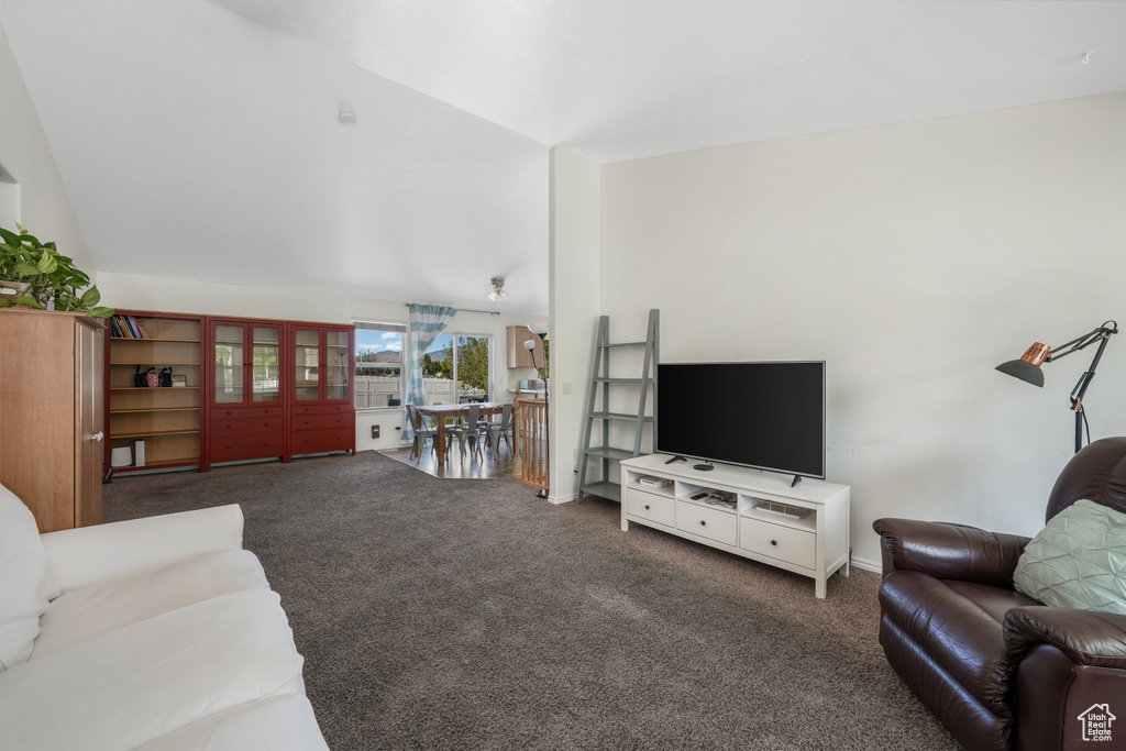 View of carpeted living area