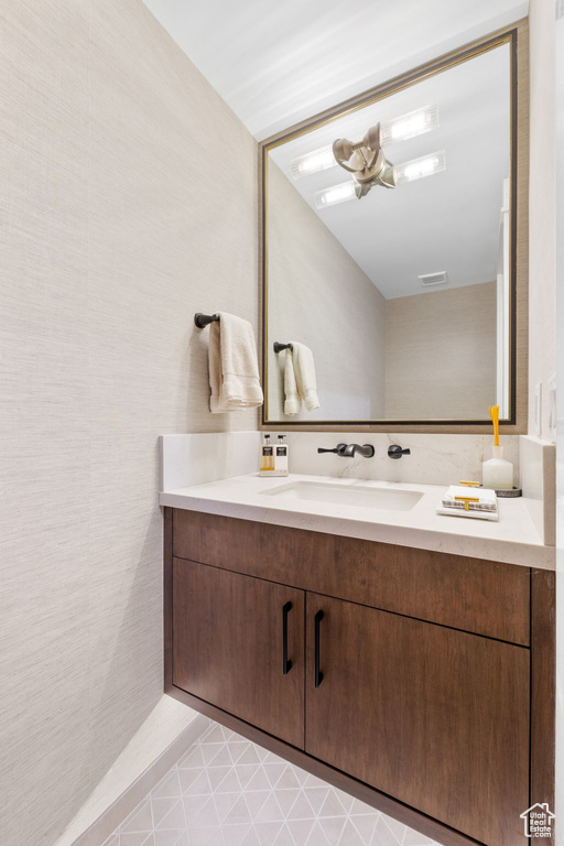 Bathroom featuring vanity