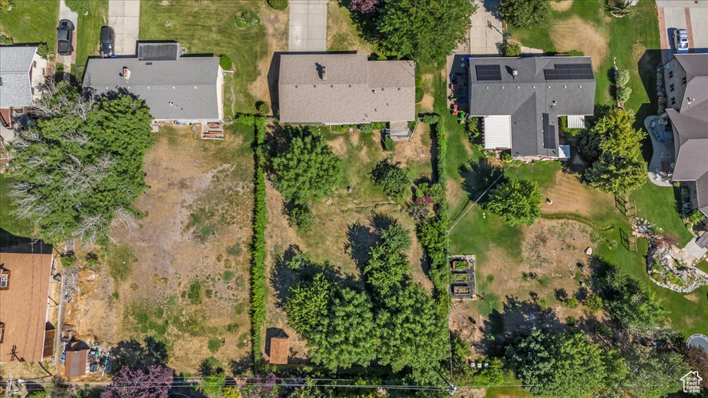 Aerial perspective of suburban area