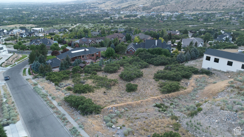 Aerial view of residential area