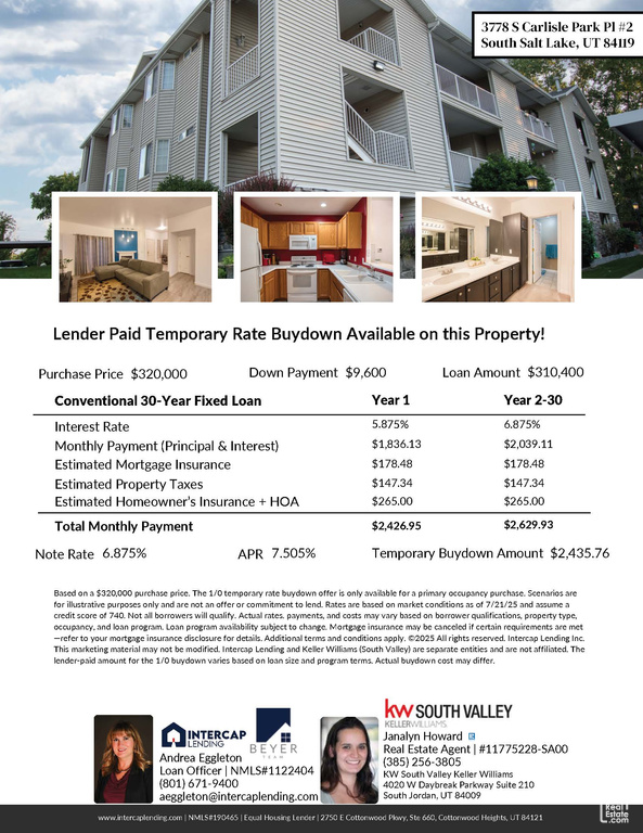 3778 S CARLISLE PARK PL #2 South Salt Lake, UT 84119