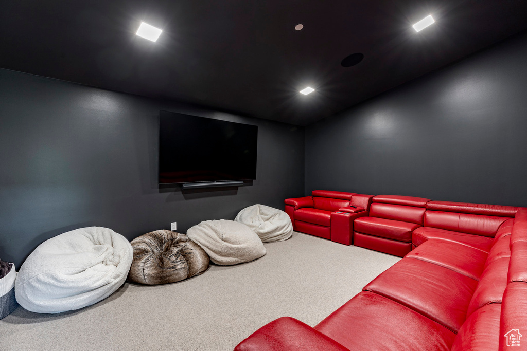 View of carpeted cinema room