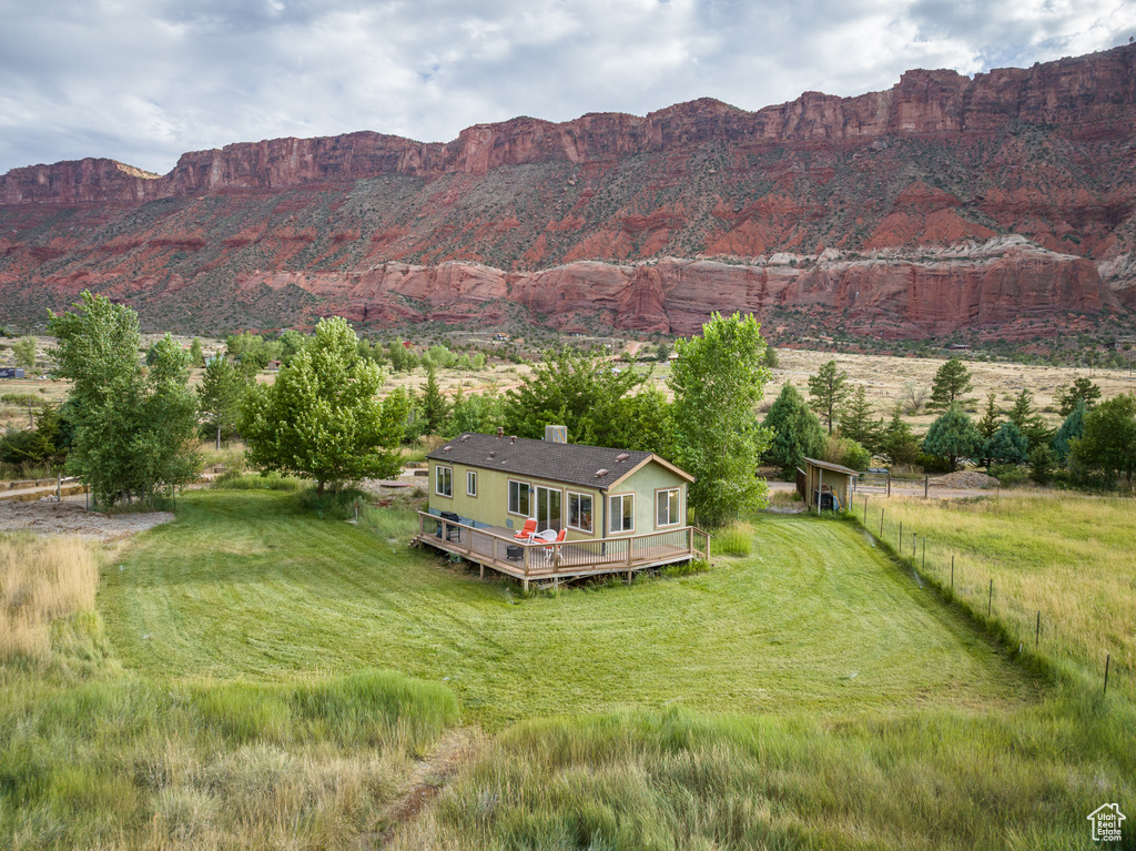 Mountain view featuring rural landscape