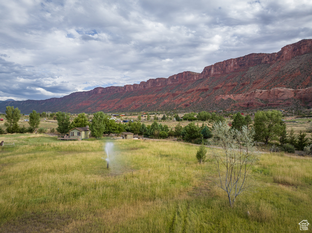 Mountain view featuring rural landscape