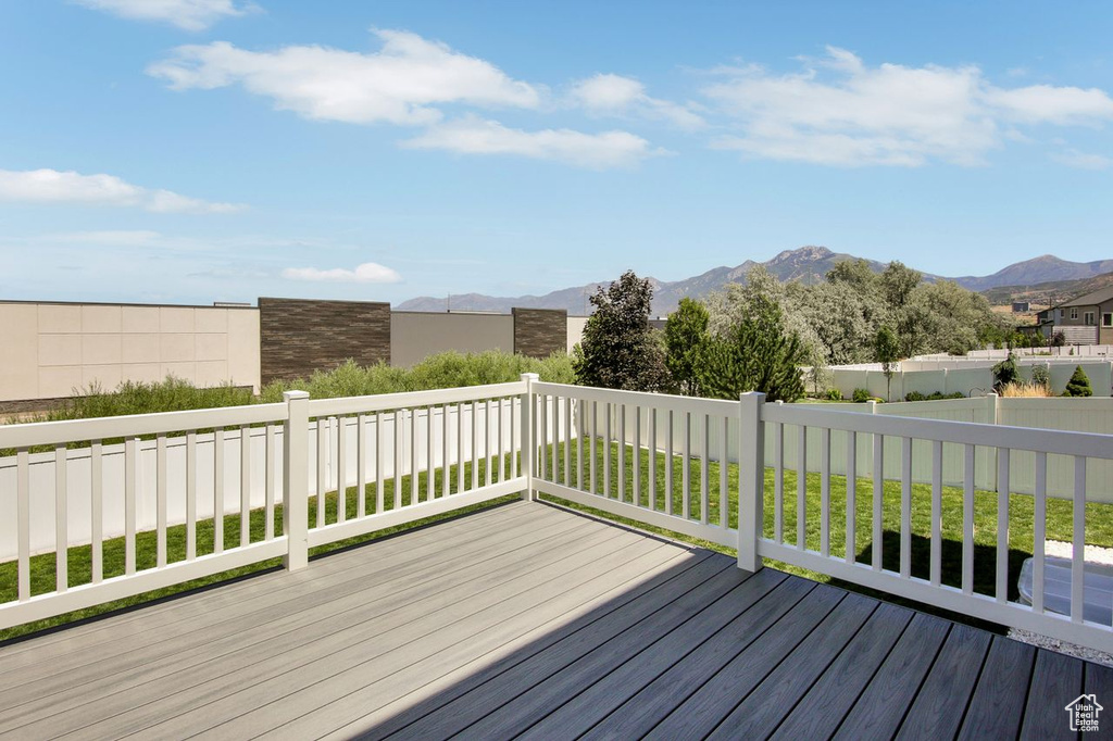 Deck with a mountain view