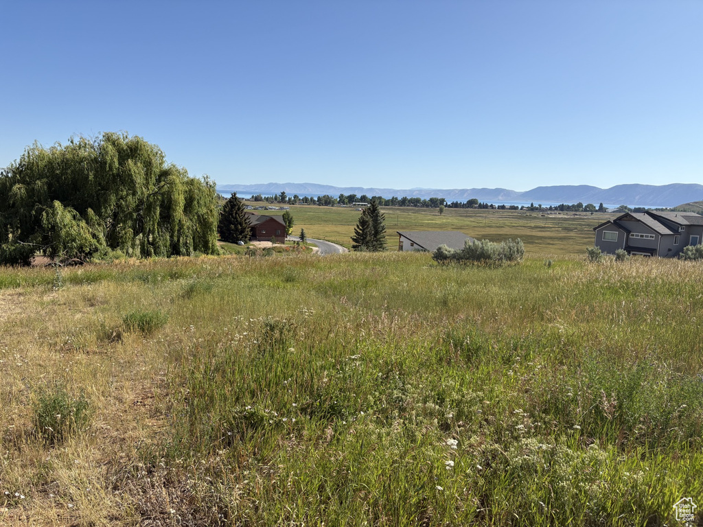 Mountain view with rural landscape
