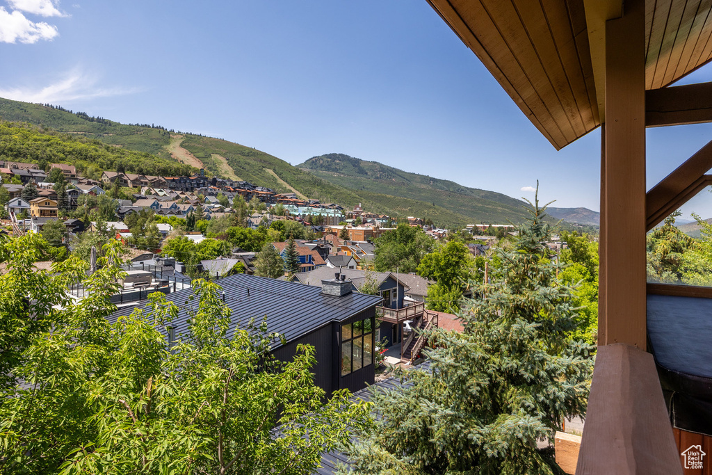 Mountain view with nearby suburban area