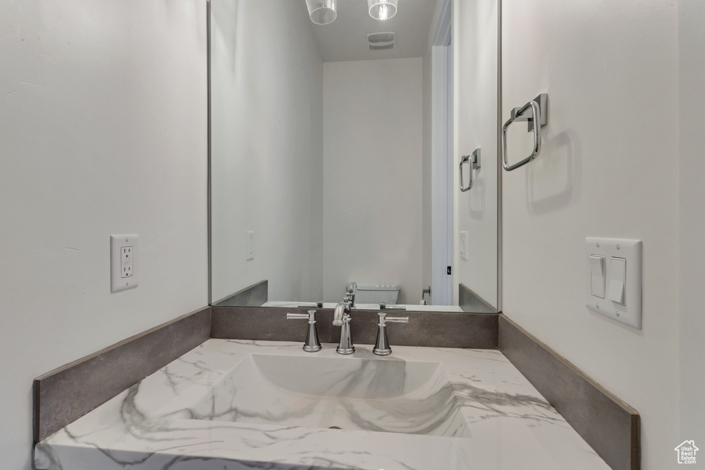 Bathroom featuring vanity