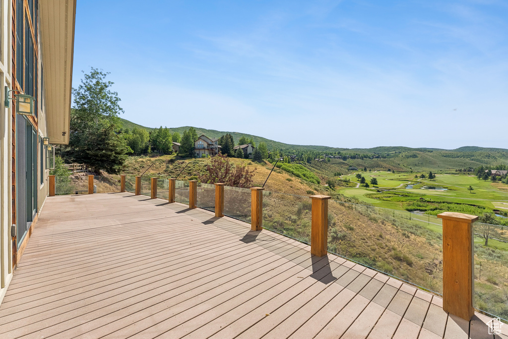 Deck with a mountain view