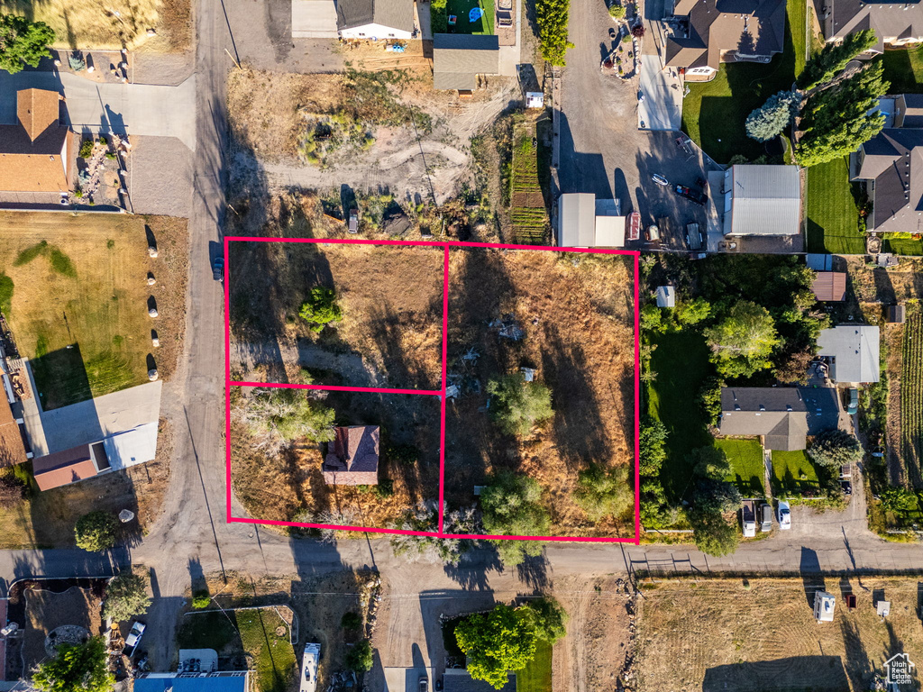 Aerial view of residential area