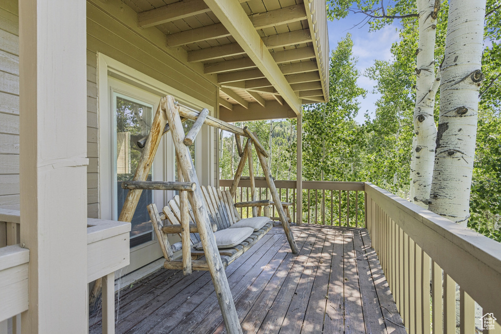 View of wooden terrace