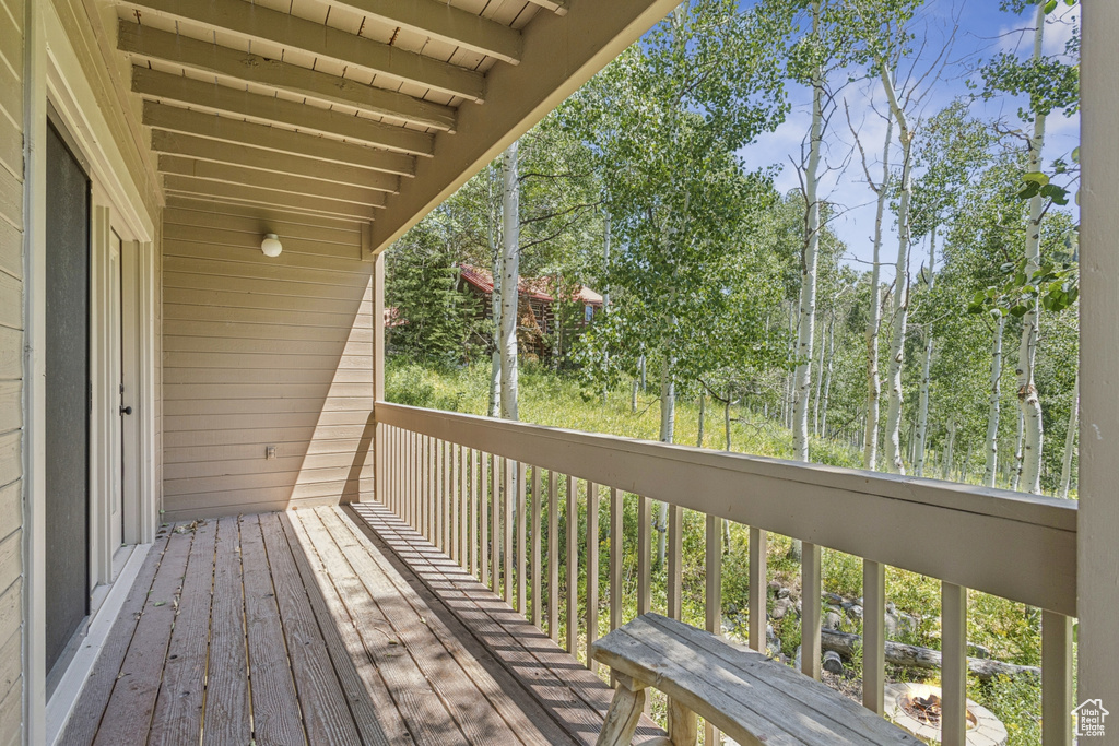 View of wooden terrace