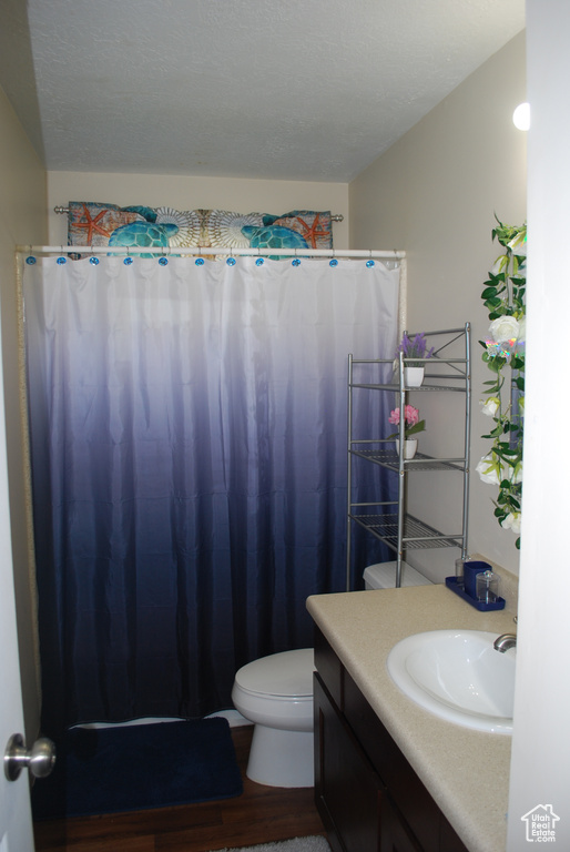 Full bathroom featuring vanity and wood finished floors