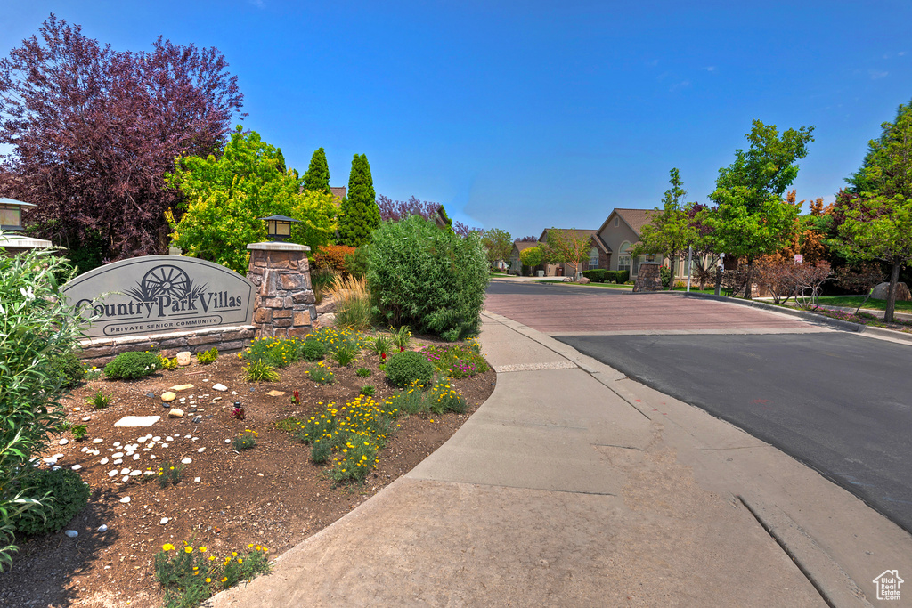 View of community sign