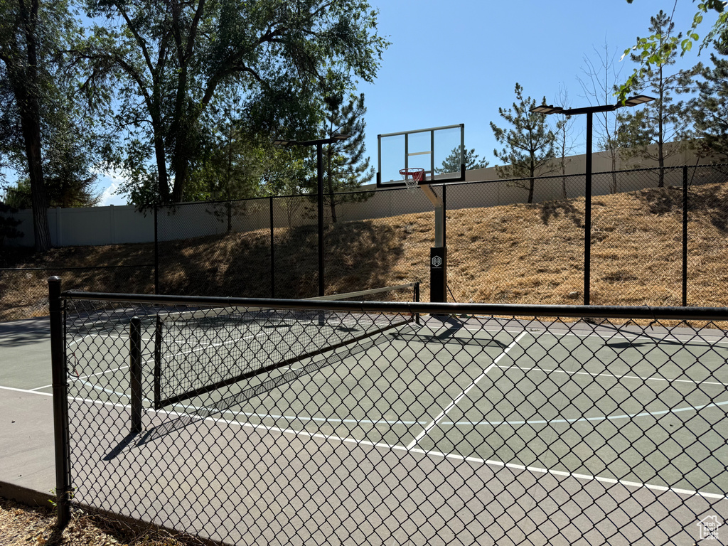 View of tennis court