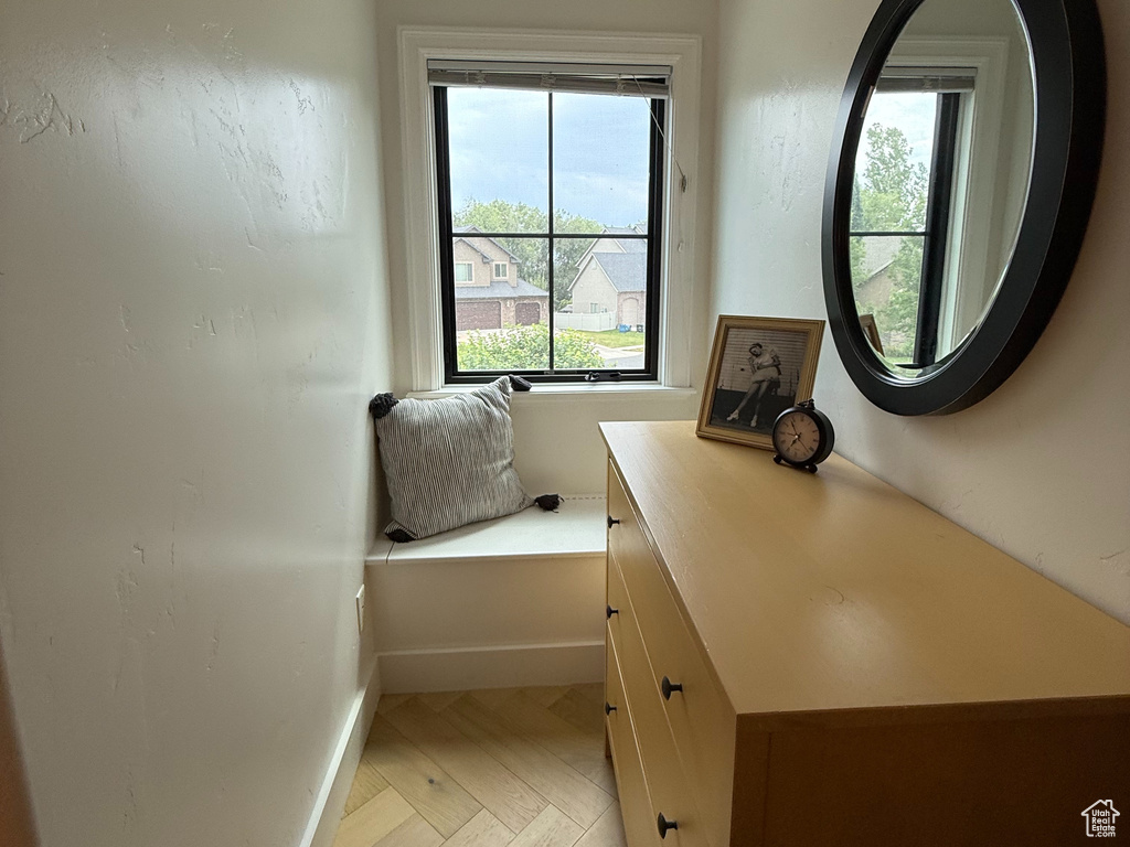Bathroom featuring baseboards and vanity
