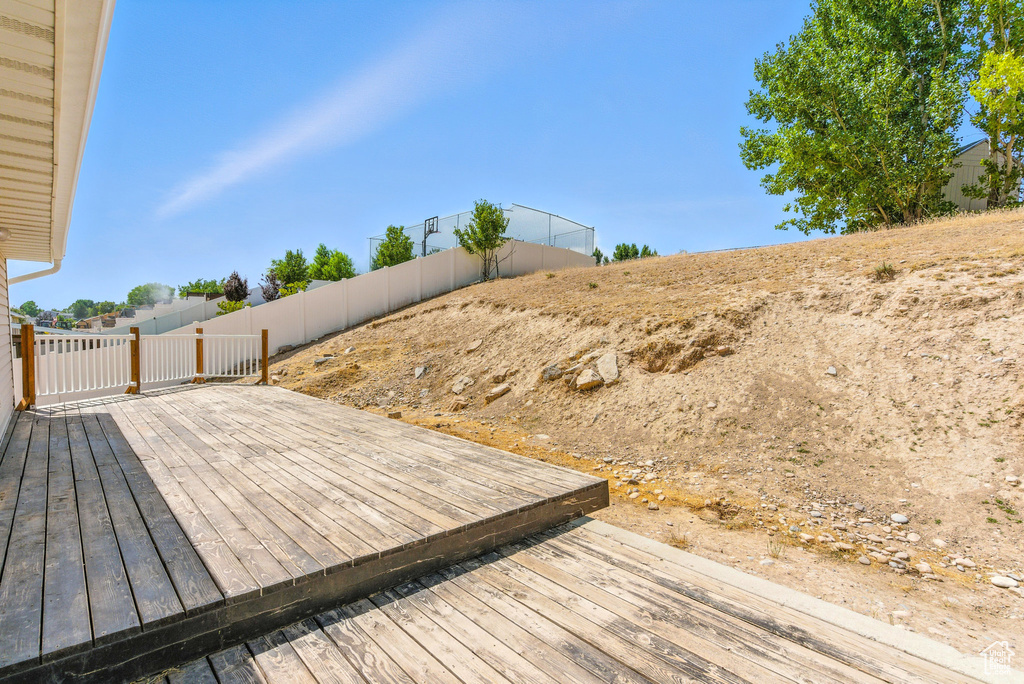 View of wooden terrace