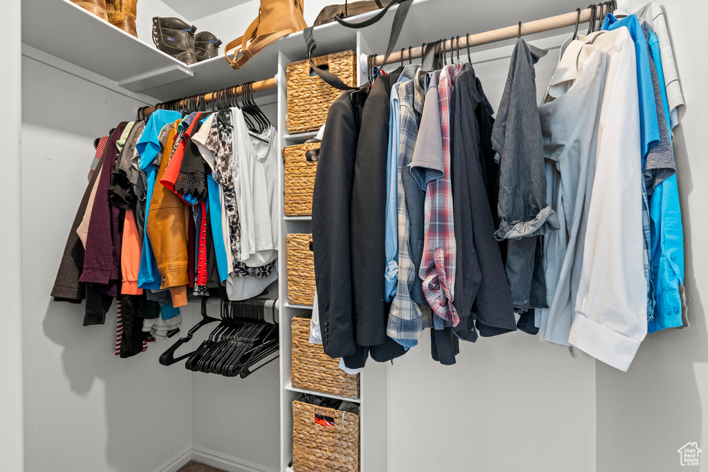 View of walk in closet