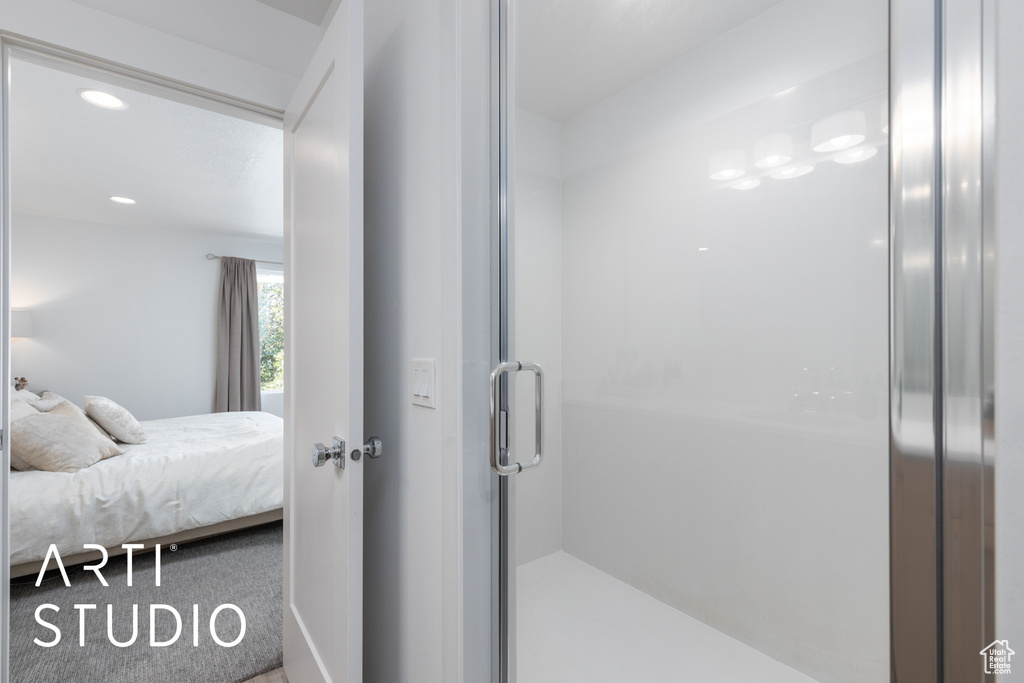 Bedroom with recessed lighting