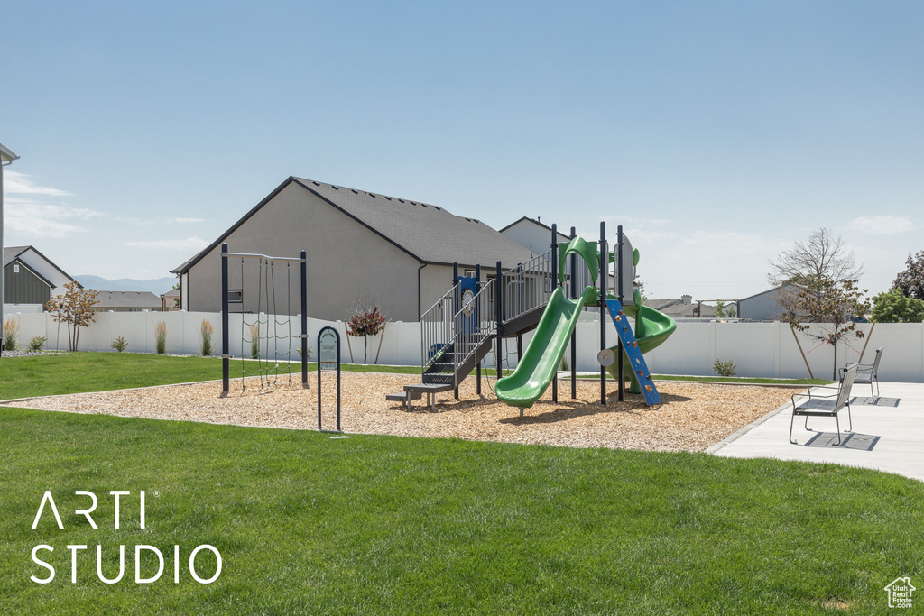 View of community jungle gym