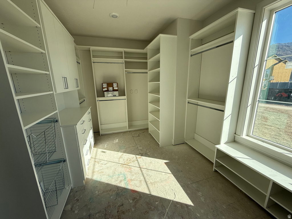 View of spacious closet