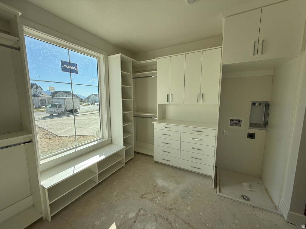 View of spacious closet