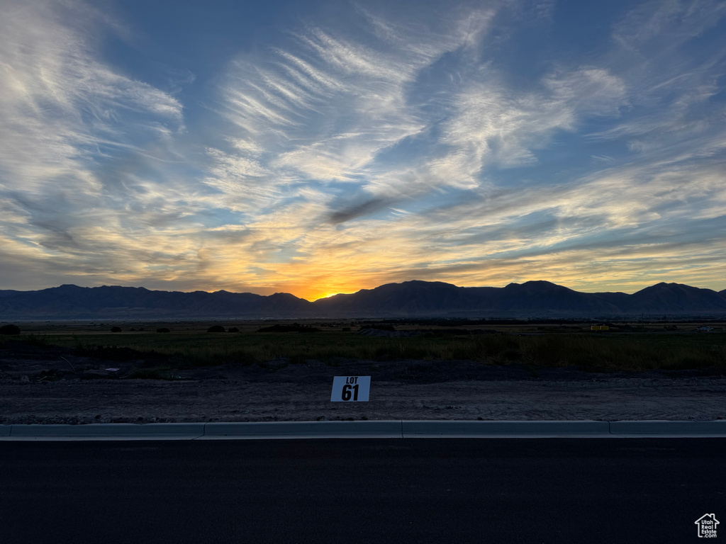 View of mountain background with rural landscape