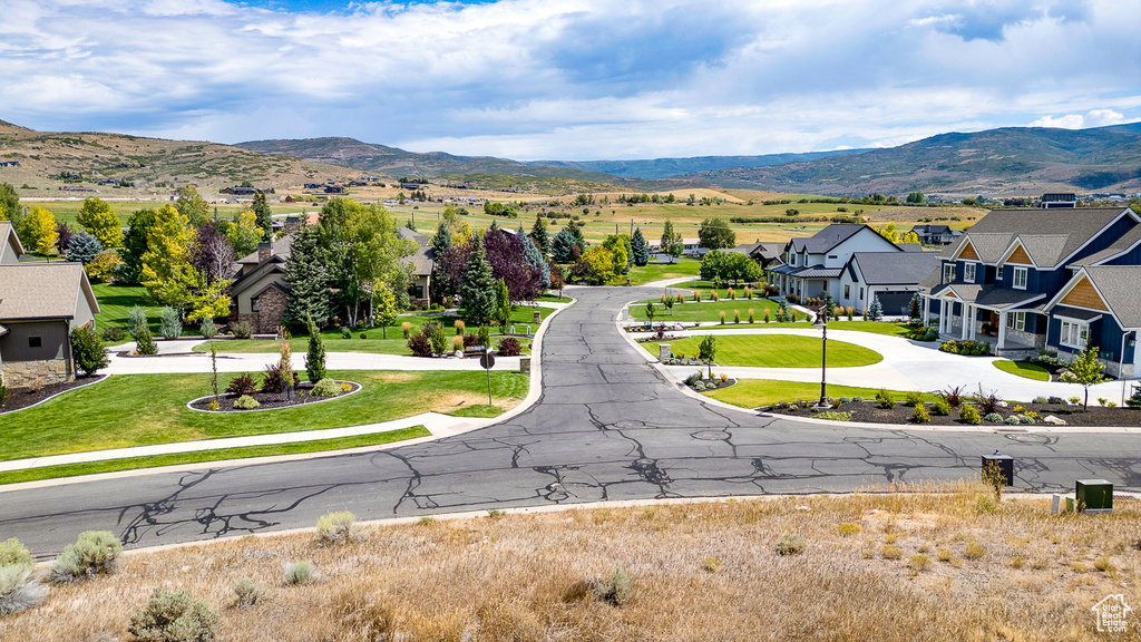 Mountain view with nearby suburban area