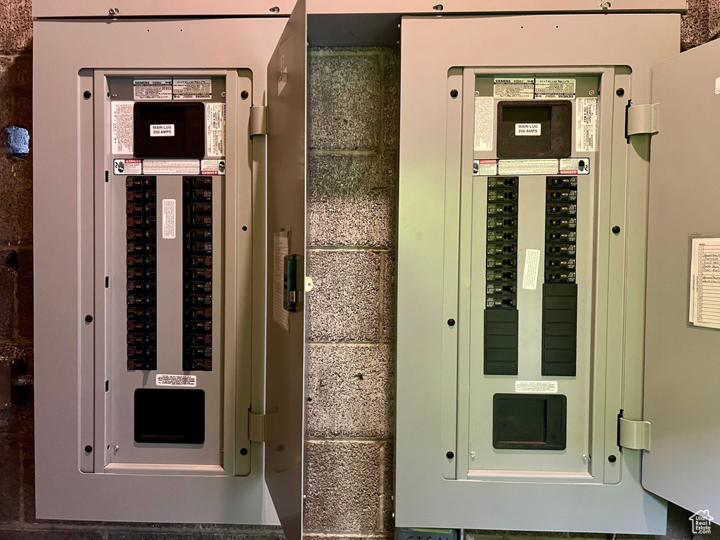Utility room with electric panel