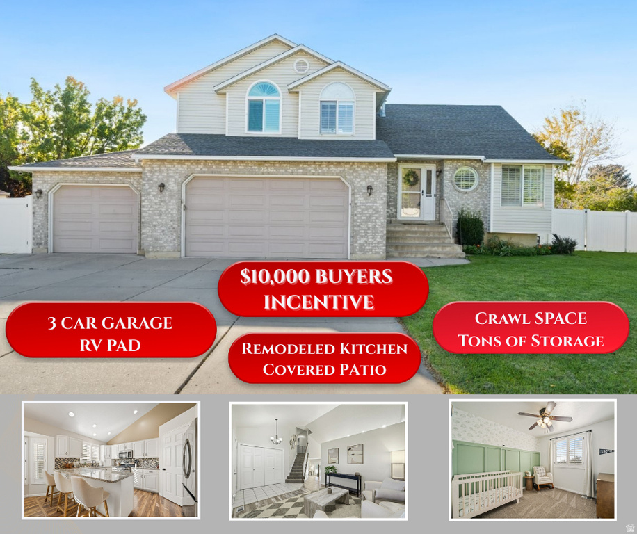 View of a document with a collage of images