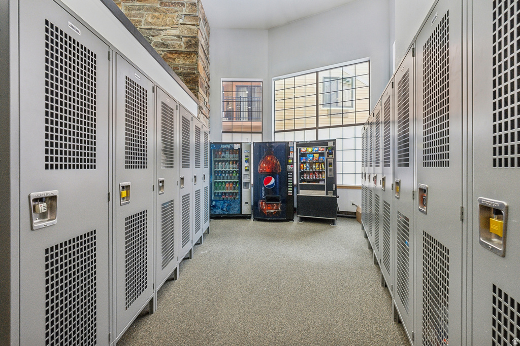 Corridor with a heating unit