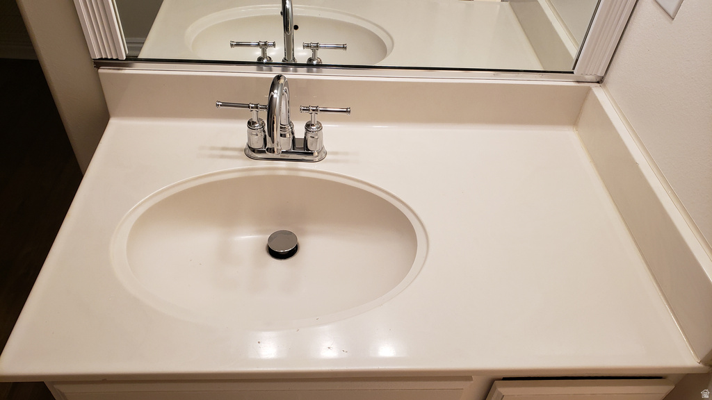 Bathroom view of vanity