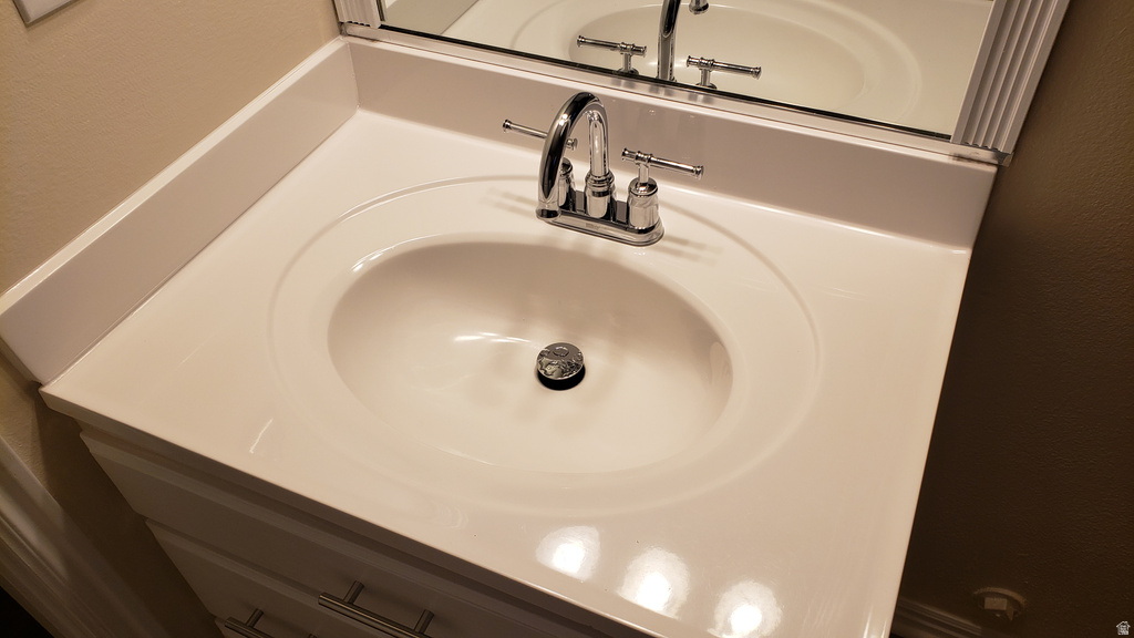 Bathroom view of vanity