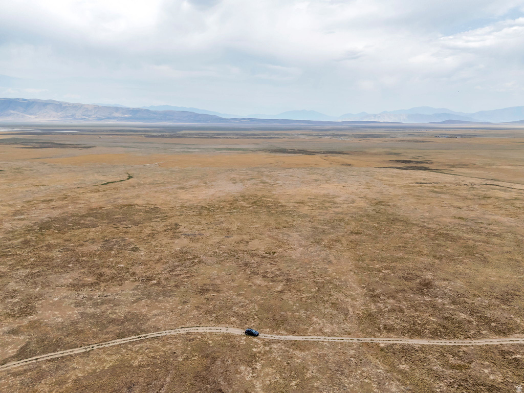 Aerial view of sparsely populated area featuring mountains