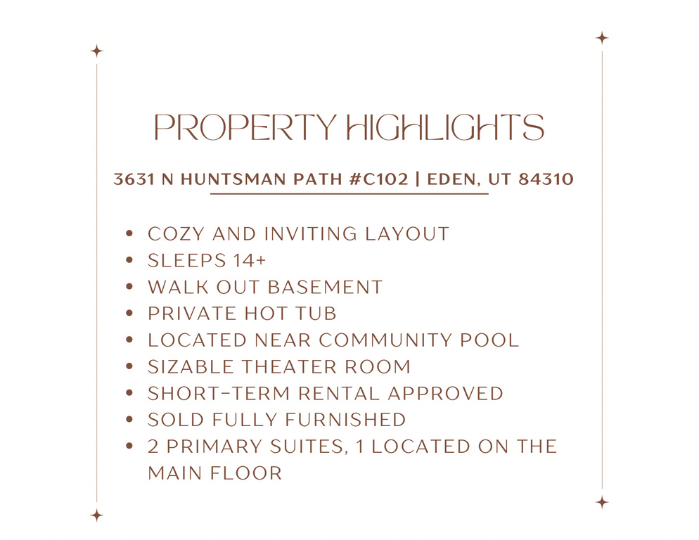 3631 N HUNTSMAN PATH #102 Eden, UT 84310