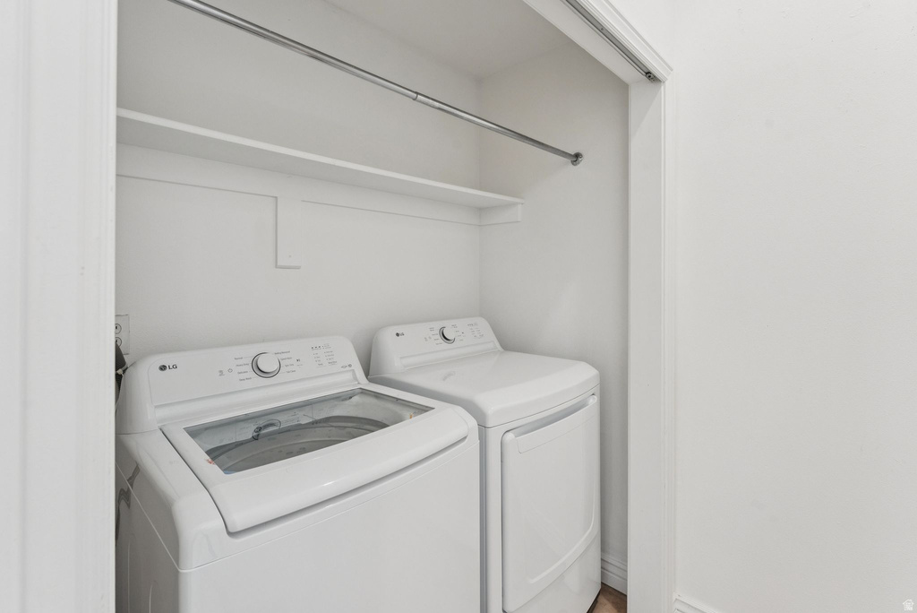 Laundry area with separate washer and dryer