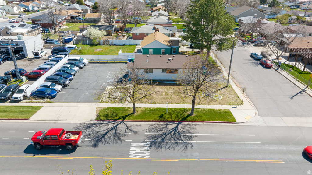 Aerial view of residential area